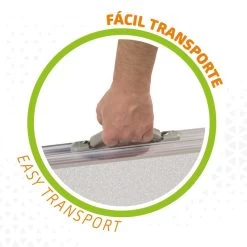 AKTIVE - Table Pliante Avec 2 Tabourets Et Poignée De Transpor, Gris -Magasin De Plein Air aktive table pliante avec 2 tabourets et poignee de transpor gris 2