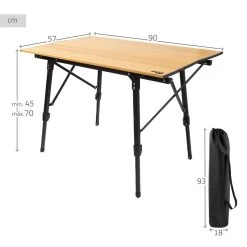 AKTIVE - Table Pliante Glampling Hauteur Réglable. Table De Camping, 90 X 57 Cm -Magasin De Plein Air aktive table pliante glampling hauteur reglable table de camping 90 x 57 cm 3