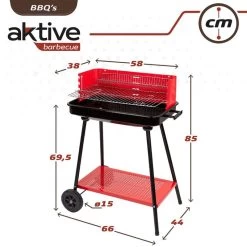 Barbecue Portable Au Charbon De Bois Pour 4 Niveaux Aktive -Magasin De Plein Air barbecue portable au charbon de bois pour 4 niveaux aktive 5