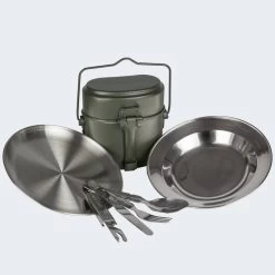 Batterie De Cuisine De Camping, Assiette Plate & Creuse Et Couverts Set -Magasin De Plein Air batterie de cuisine de camping assiette plate and creuse et couverts set 2
