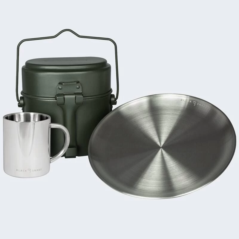 Batterie De Cuisine De Camping, Assiette Plate Et Tasse Isotherme Set 2 Batterie De Cuisine De Camping, Assiette Plate Et Tasse Isotherme Set – Image 2