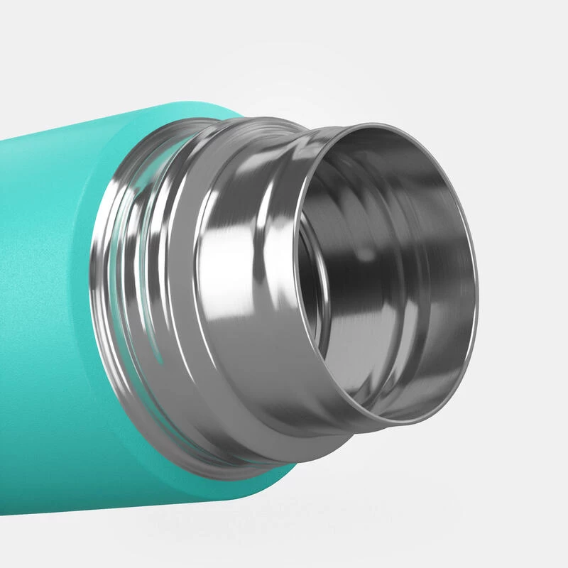 Quechua Bouteille Isotherme Inox 0,4L Avec Gobelet Pour La Randonnée - Turquoise 7 Quechua Bouteille Isotherme Inox 0,4L Avec Gobelet Pour La Randonnée - Turquoise – Image 7