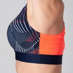 Kalenji BRASSIERE D'ATHLETISME FEMME BLEUE ET ORANGE -Magasin De Plein Air brassiere dathletisme femme bleue et orange 7