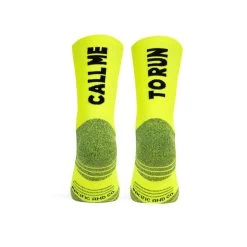 Call Me Chaussette De Course Unisexe, Jaune Fluo Tricotée