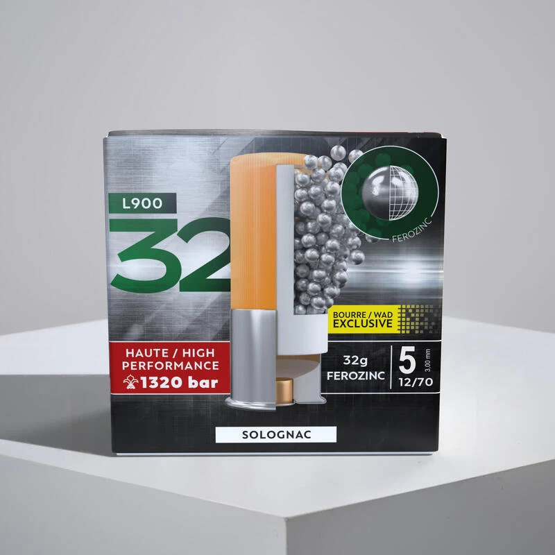 CARTOUCHE L900 32g BD CAL12/70 BILLE FEROZINC N°5 X25 1 CARTOUCHE L900 32g BD CAL12/70 BILLE FEROZINC N°5 X25