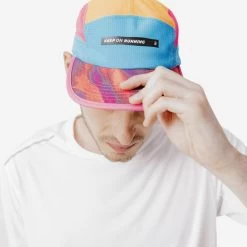 Casquette Running Homme Femme - KIPRUN 5 Panneaux Bleu Orange Rose -Magasin De Plein Air casquette running homme femme kiprun 5 panneaux bleu orange rose 3
