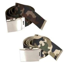 No Brand Ceinture Sangle Chasse Camouflage Vert Beige