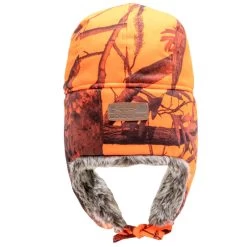 CHAPKA CHASSE CAMOUFLAGE ORANGE -Magasin De Plein Air chapka chasse camouflage orange 2