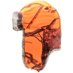 CHAPKA CHASSE CAMOUFLAGE ORANGE -Magasin De Plein Air chapka chasse camouflage orange 3