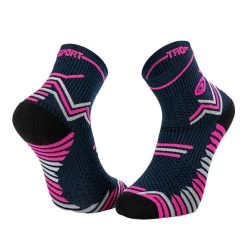 BV Sport Chaussettes TRAIL ULTRA Bleu-rose