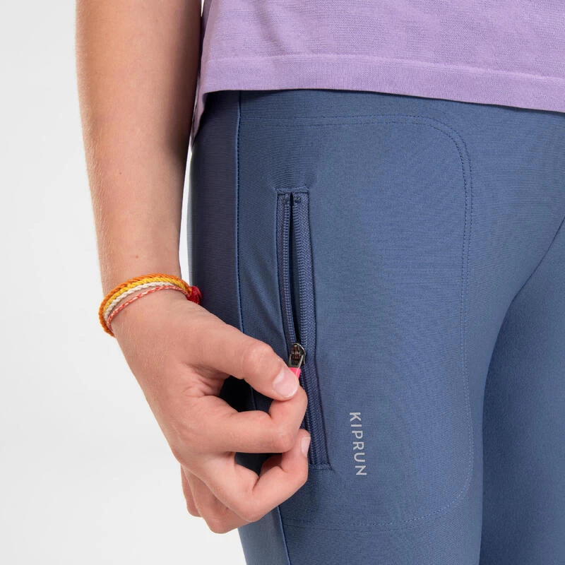 Corsaire De Running Respirant Enfant - KIPRUN DRY Gris Rose 7 Corsaire De Running Respirant Enfant - KIPRUN DRY Gris Rose – Image 7
