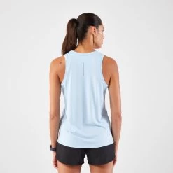 Kalenji Débardeur De Running Respirant Femme - KIPRUN Run 100 Bleu Ciel -Magasin De Plein Air debardeur de running respirant femme kiprun run 100 bleu ciel 2