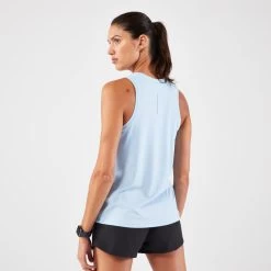 Kalenji Débardeur De Running Respirant Femme - KIPRUN Run 100 Bleu Ciel -Magasin De Plein Air debardeur de running respirant femme kiprun run 100 bleu ciel 5