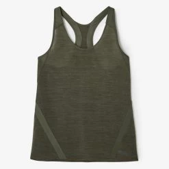 Kalenji Débardeur Running Léger Femme - Light Kaki -Magasin De Plein Air debardeur running leger femme light kaki 8