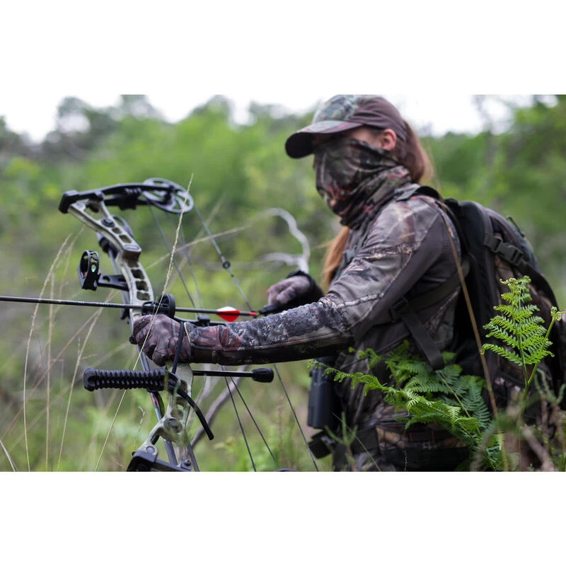 Gants De Chasse Polyester Respirants Femme - 500 Camouflage 8 Gants De Chasse Polyester Respirants Femme - 500 Camouflage – Image 8