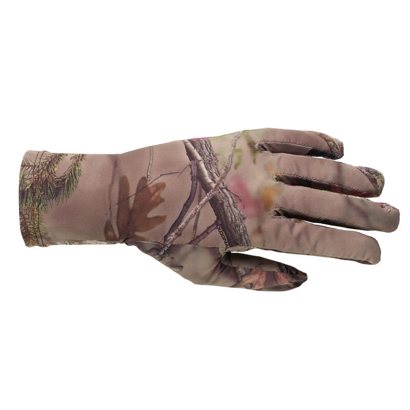 Gants De Chasse Polyester Respirants Femme - 500 Camouflage 1 Gants De Chasse Polyester Respirants Femme - 500 Camouflage