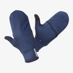 Gants De Running Homme Femme - KIPRUN Evolutiv V2 Bleu Marine