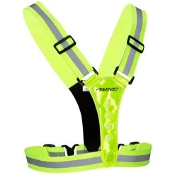 AVENTO Gilet De Running Avec éclairage LED Réfléchissant - Jaune Fluo