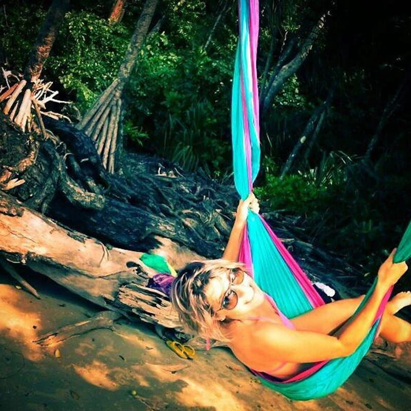 TICKET TO THE MOON Hamac TTTM King Size Bleu Aqua / Rose 4 TICKET TO THE MOON Hamac TTTM King Size Bleu Aqua / Rose – Image 4