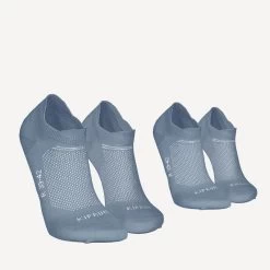 LOT De 2 PAIRES De CHAUSSETTES DE RUNNING RUN500 FINES INVISIBLES