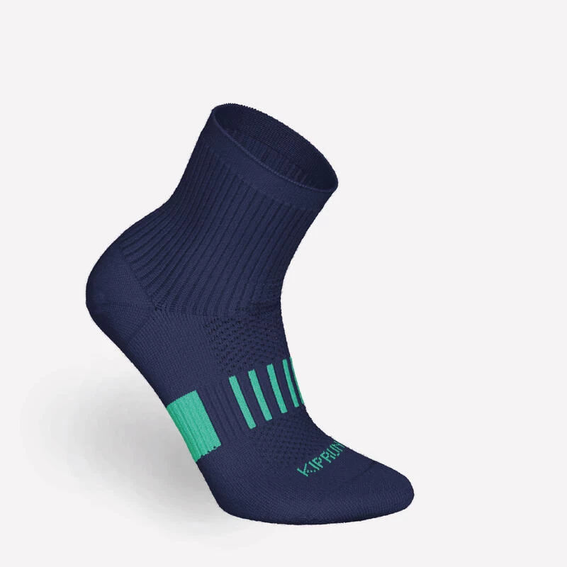 LotX2 De Chaussettes Running Confort Enfant - KIPRUN 500 Mid Marine Et Rayé Vert 7 LotX2 De Chaussettes Running Confort Enfant - KIPRUN 500 Mid Marine Et Rayé Vert – Image 7