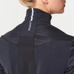 MAILLOT DE TRAIL RUNNING MANCHES LONGUES SOFTSHELL FEMME NOIR BRONZE -Magasin De Plein Air maillot de trail running manches longues softshell femme noir bronze 3