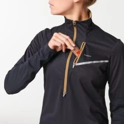 MAILLOT DE TRAIL RUNNING MANCHES LONGUES SOFTSHELL FEMME NOIR BRONZE -Magasin De Plein Air maillot de trail running manches longues softshell femme noir bronze 7