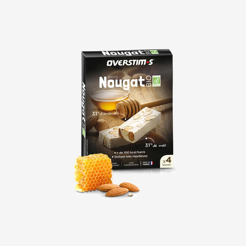 Overstims Barre Nougat Bio - 4x25g 1 Overstims Barre Nougat Bio - 4x25g