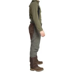 PANTALON CHASSE A BRETELLES CHAUD -20°C VERT 100 -Magasin De Plein Air pantalon chasse a bretelles chaud 20c vert 100 3