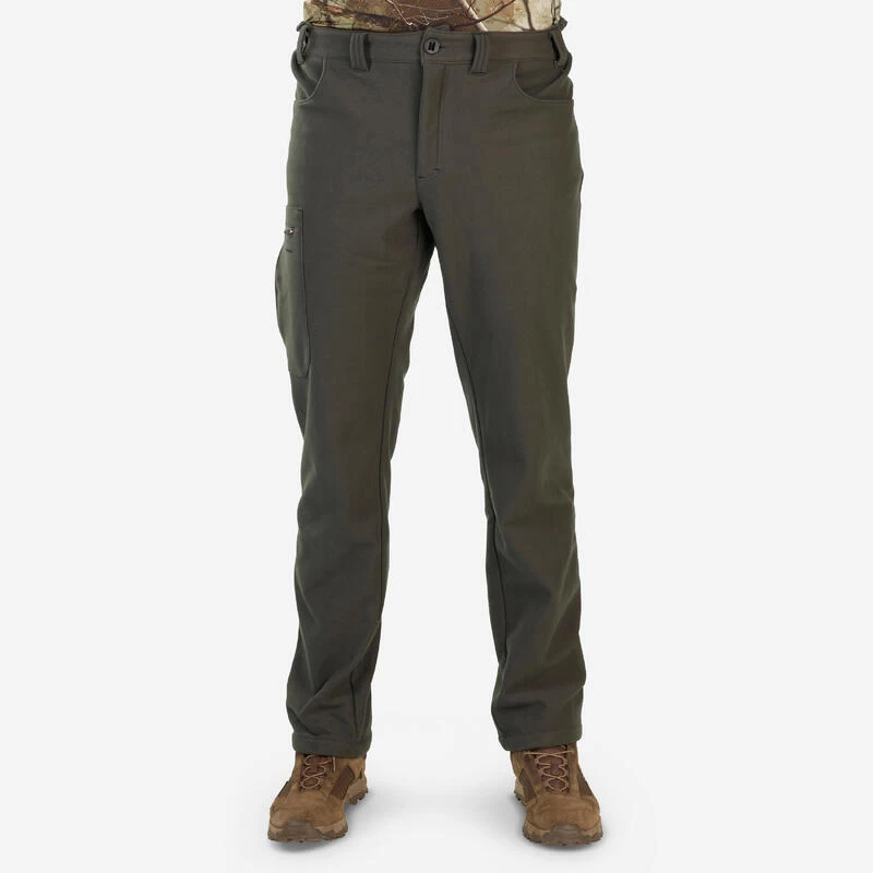 PANTALON CHASSE CHAUD SILENCIEUX POLAIRE VERT 100 3 PANTALON CHASSE CHAUD SILENCIEUX POLAIRE VERT 100 – Image 3