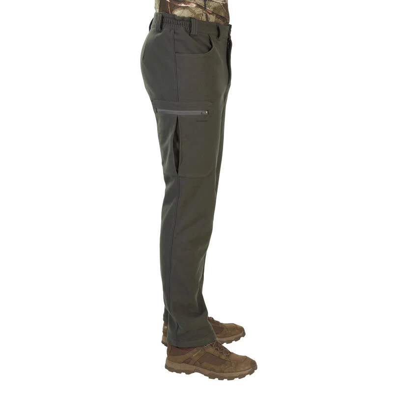 PANTALON CHASSE CHAUD SILENCIEUX POLAIRE VERT 100 5 PANTALON CHASSE CHAUD SILENCIEUX POLAIRE VERT 100 – Image 5