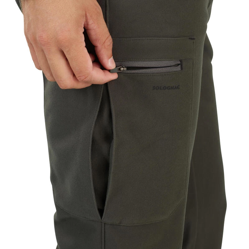 PANTALON CHASSE CHAUD SILENCIEUX POLAIRE VERT 100 9 PANTALON CHASSE CHAUD SILENCIEUX POLAIRE VERT 100 – Image 9
