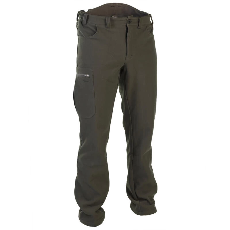 PANTALON CHASSE CHAUD SILENCIEUX POLAIRE VERT 100 1 PANTALON CHASSE CHAUD SILENCIEUX POLAIRE VERT 100