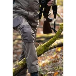 PANTALON CHASSE IMPERMEABLE CHAUD SILENCIEUX MARRON 520 -Magasin De Plein Air pantalon chasse impermeable chaud silencieux marron 520 4