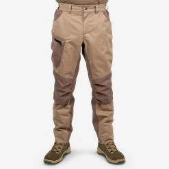 PANTALON CHASSE IMPERMEABLE CHAUD SILENCIEUX MARRON 520 -Magasin De Plein Air pantalon chasse impermeable chaud silencieux marron 520 6