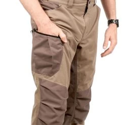 PANTALON CHASSE IMPERMEABLE CHAUD SILENCIEUX MARRON 520 -Magasin De Plein Air pantalon chasse impermeable chaud silencieux marron 520 8
