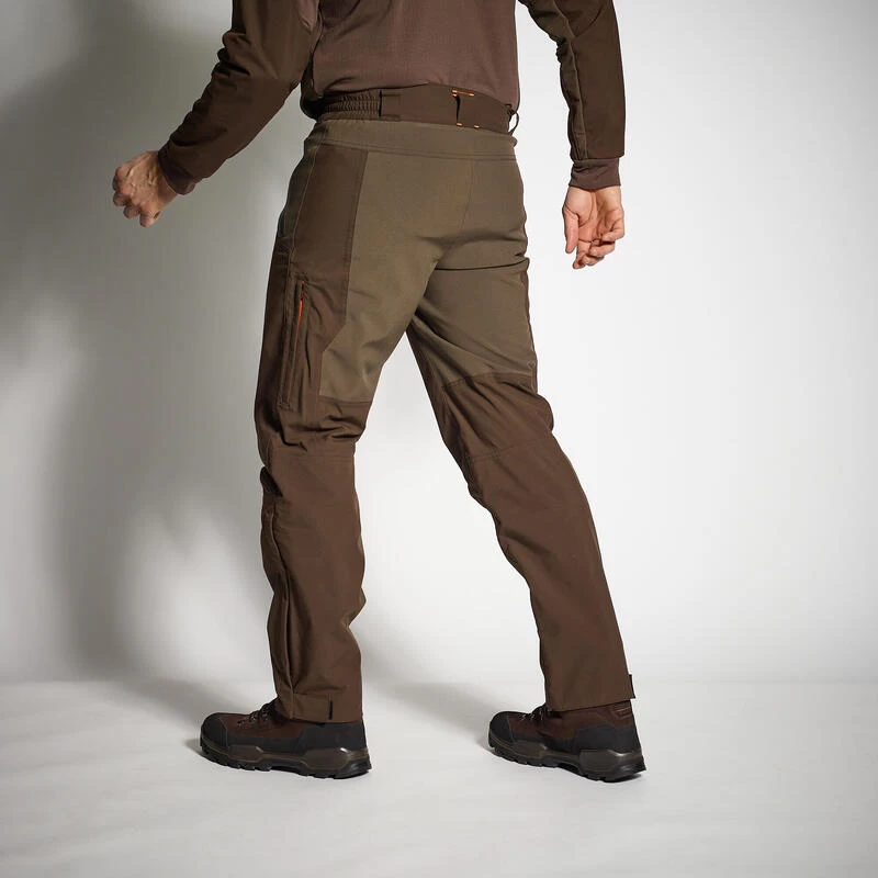 PANTALON CHASSE IMPERMÉABLE RENFORT MARRON 900 BÉCASSE 2 PANTALON CHASSE IMPERMÉABLE RENFORT MARRON 900 BÉCASSE – Image 2