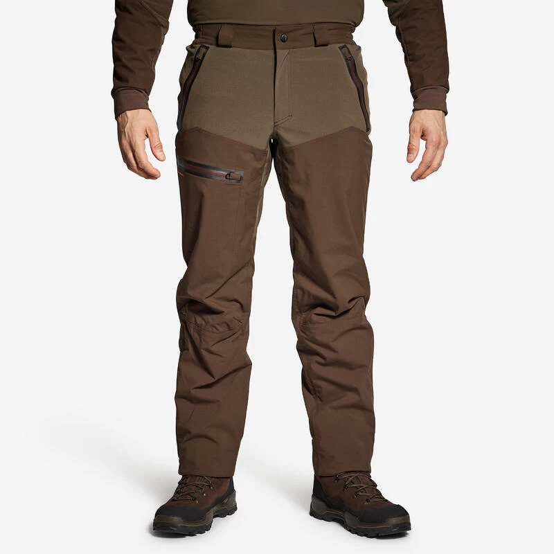 PANTALON CHASSE IMPERMÉABLE RENFORT MARRON 900 BÉCASSE 3 PANTALON CHASSE IMPERMÉABLE RENFORT MARRON 900 BÉCASSE – Image 3
