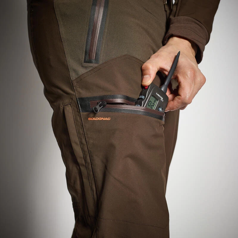 PANTALON CHASSE IMPERMÉABLE RENFORT MARRON 900 BÉCASSE 5 PANTALON CHASSE IMPERMÉABLE RENFORT MARRON 900 BÉCASSE – Image 5
