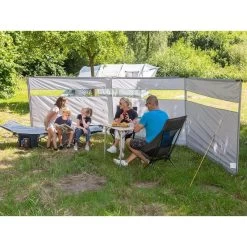 Paravent De Camping Bora - Brise-Vue - 4,5 X 1,4 M - Résistant Au Vent - Gris -Magasin De Plein Air paravent de camping bora brise vue 45 x 14 m resistant au vent gris 2