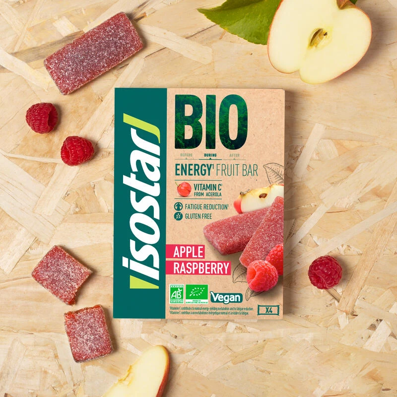 Pâte De Fruits à La Pomme Et à La Framboise Isostar - Bio Et Sans Gluten 4x 25g 3 Pâte De Fruits à La Pomme Et à La Framboise Isostar - Bio Et Sans Gluten 4x 25g – Image 3