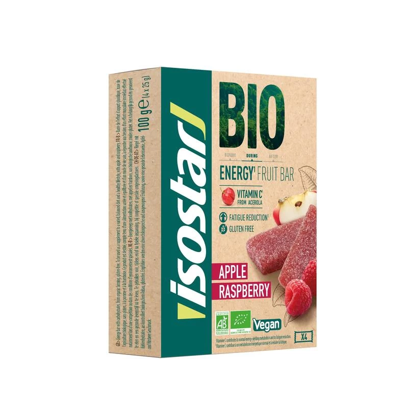 Pâte De Fruits à La Pomme Et à La Framboise Isostar - Bio Et Sans Gluten 4x 25g 4 Pâte De Fruits à La Pomme Et à La Framboise Isostar - Bio Et Sans Gluten 4x 25g – Image 4