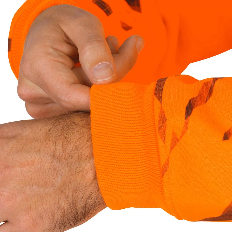 Pull Chasse Renfort Orange Fluo 500 9 Pull Chasse Renfort Orange Fluo 500 – Image 9