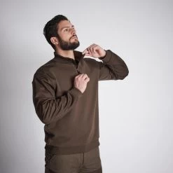 PULL RENFORT 500 MARRON -Magasin De Plein Air pull renfort 500 marron 2