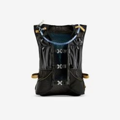 SAC DE TRAIL RUNNING MIXTE 10 L NOIR ET BRONZE - VENDU AVEC POCHE À EAU 1L