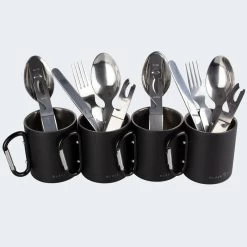 Magasin De Plein Air -Magasin De Plein Air set de couverts de camping and tasse thermique a mousqueton 4 personnes 1