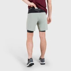 SHORT CUISSARD DE TRAIL RUNNING CONFORT HOMME KAKHI -Magasin De Plein Air short cuissard de trail running confort homme kakhi 4