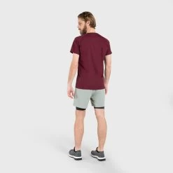 SHORT CUISSARD DE TRAIL RUNNING CONFORT HOMME KAKHI -Magasin De Plein Air short cuissard de trail running confort homme kakhi 5