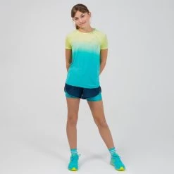 Short De Running Et D'athlétisme Pour Fille AT 500 2 En 1 Marine Vert -Magasin De Plein Air short de running et dathletisme pour fille at 500 2 en 1 marine vert 7