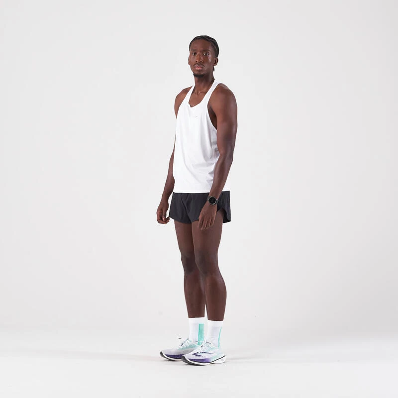Short De Running Homme - KIPRUN Run 500 Confort Split Noir 4 Short De Running Homme - KIPRUN Run 500 Confort Split Noir – Image 4